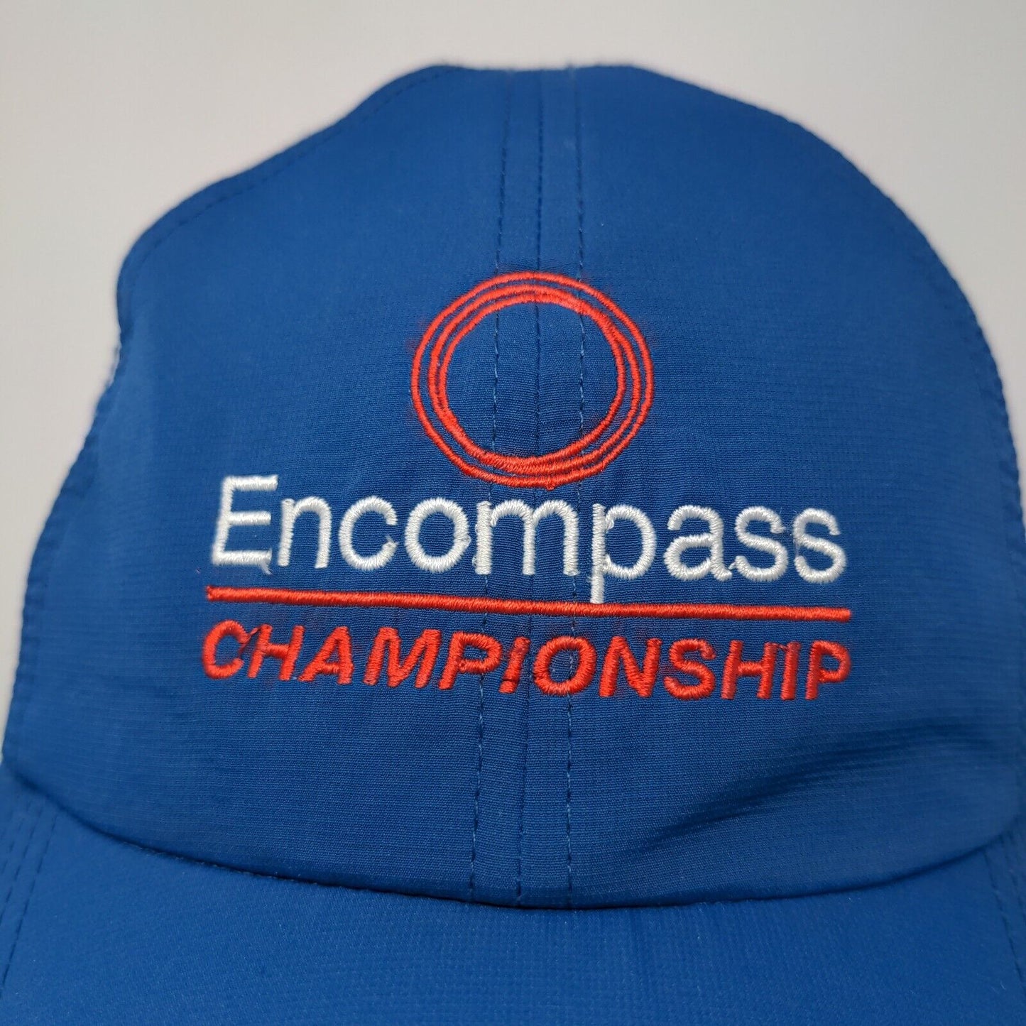 PGA Mens Encompass Championship Tour Strapback Hat Blue Size OS Embroidered Logo