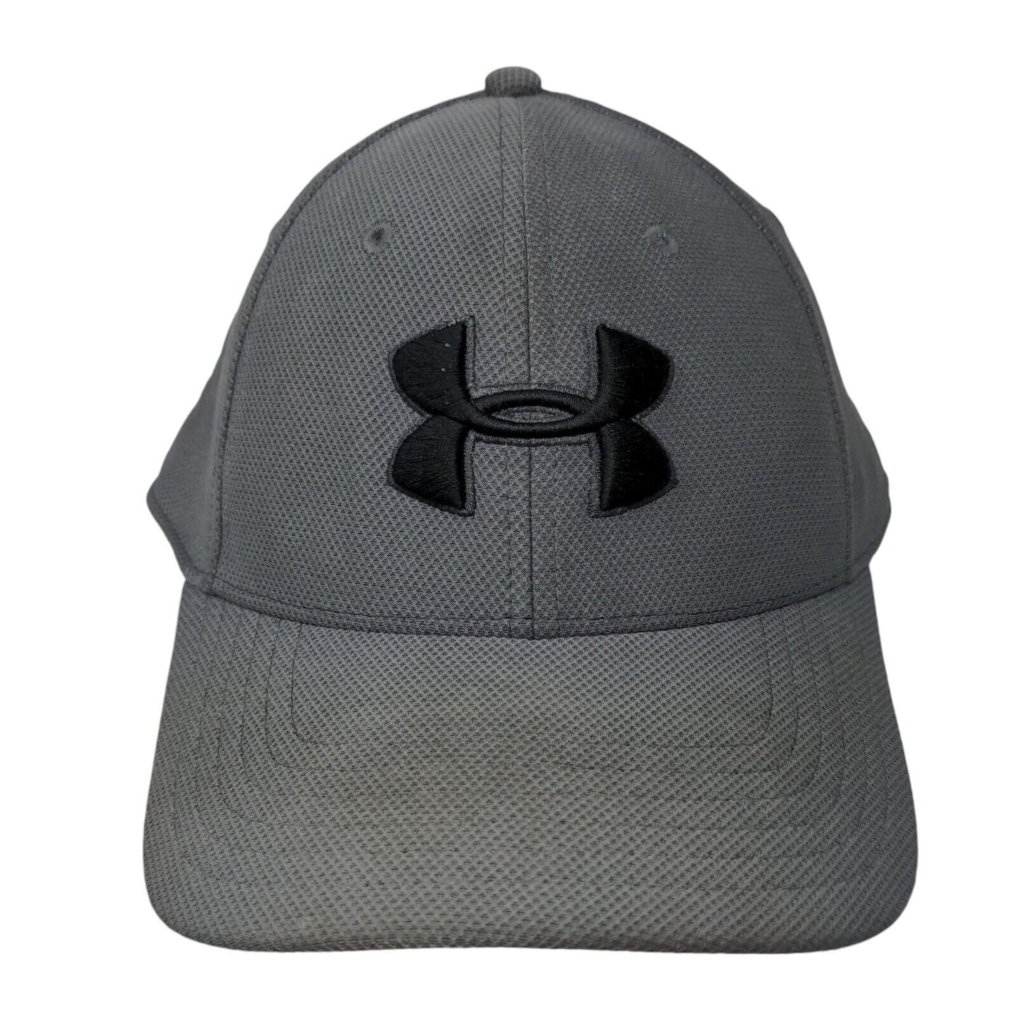 Under Armour Fitted Hat Gray L/XL Classic Fit Embroidered Blitzing 6 Panel