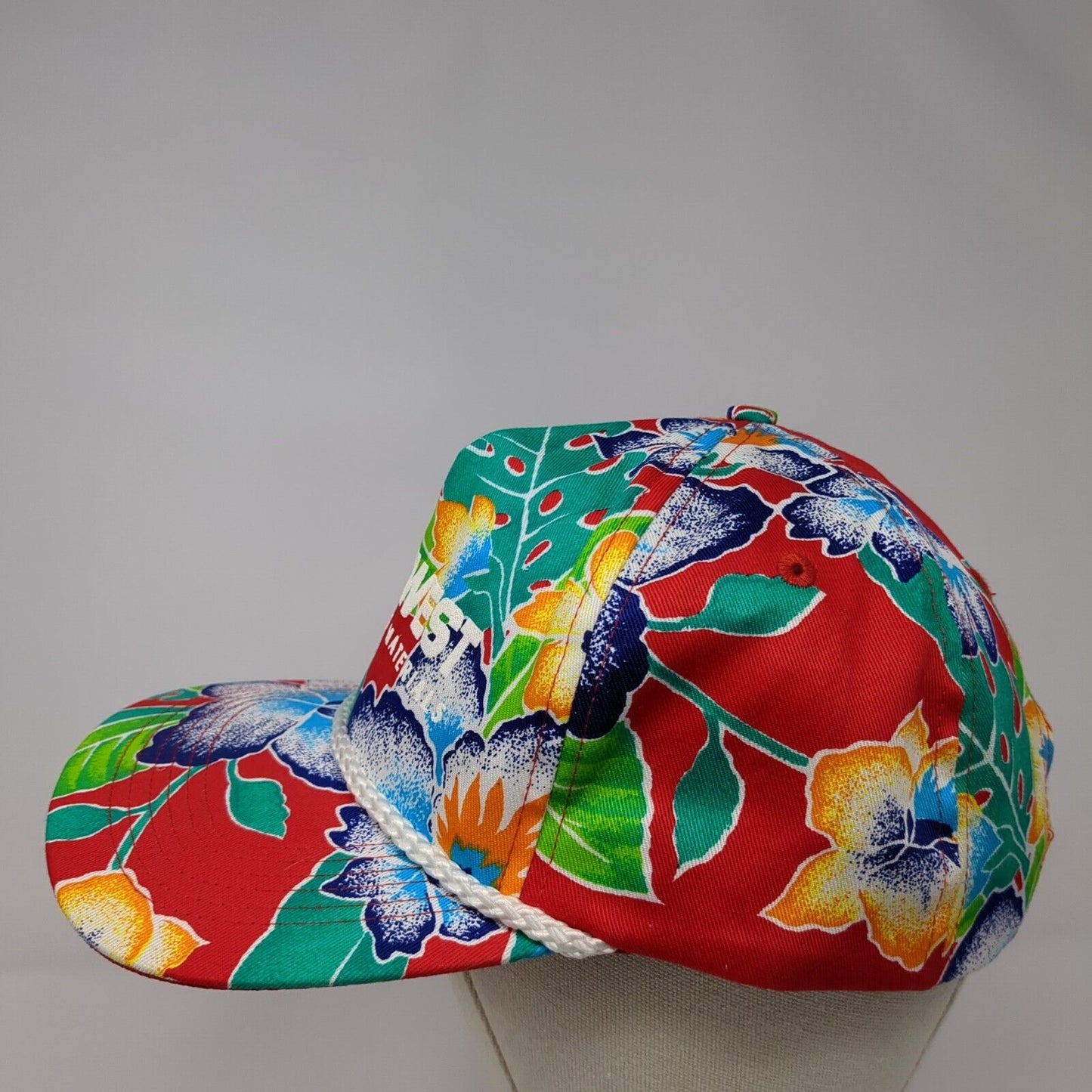 BMC West Building Materials Snapback Hat Multicolor OS Adjustable Floral Rope