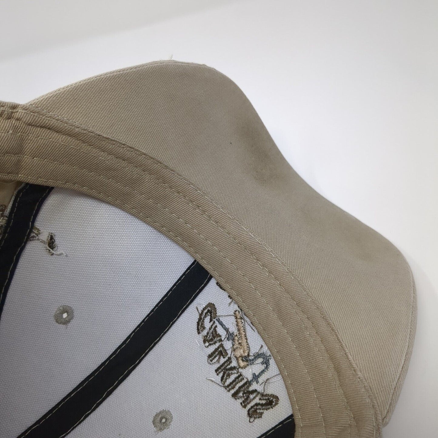 Calkins Plumbing Strapback Hat Tan One Size Adjustable Fish Dri-Duck