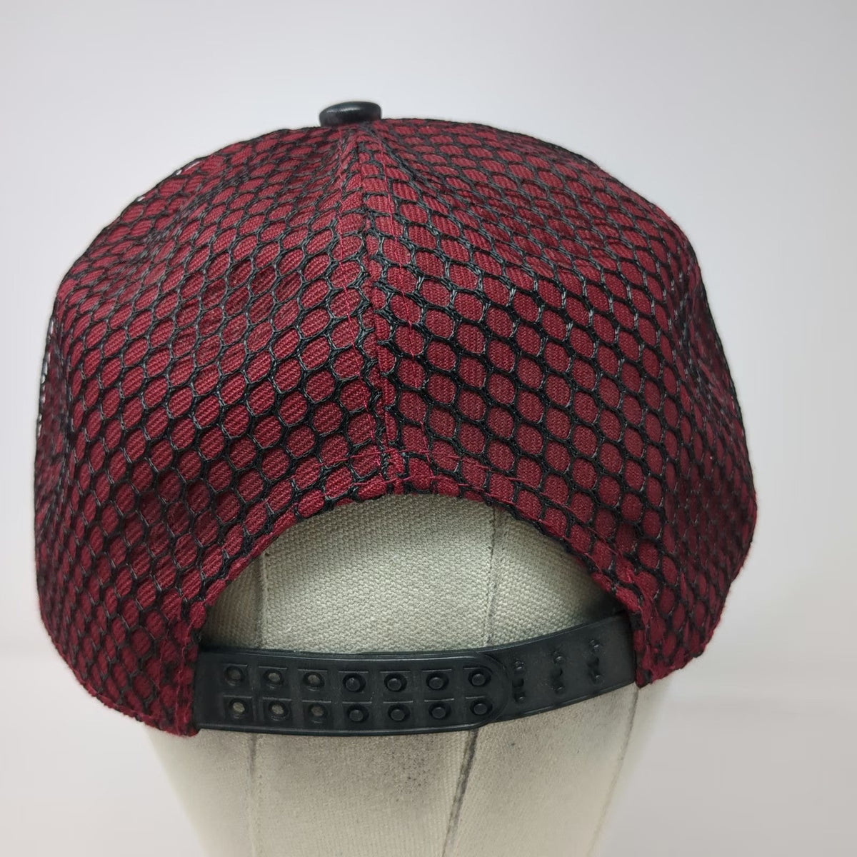 5 Panel Red Black Gold Hat One Size Rhinestone Crown Faux Leather Brim Snapback