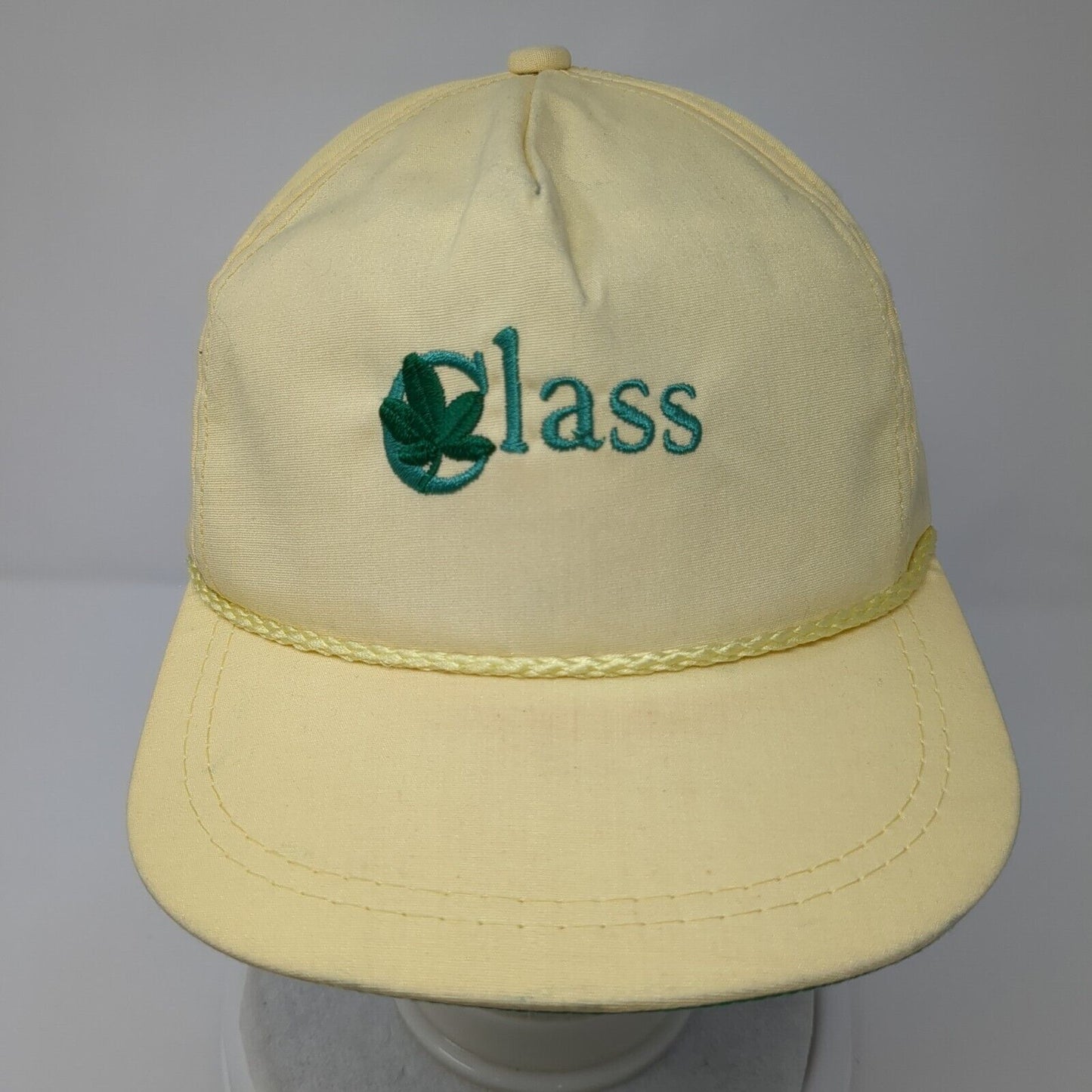 Class Slideback Rope Hat Yellow OSFA Adjustable Leather Strap K-Products