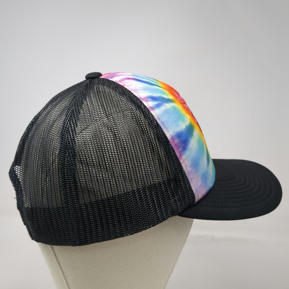 Hurley Matsumoto Shave Ice Surf Tie Dye Trucker Hat One Size Black Mesh Snapback