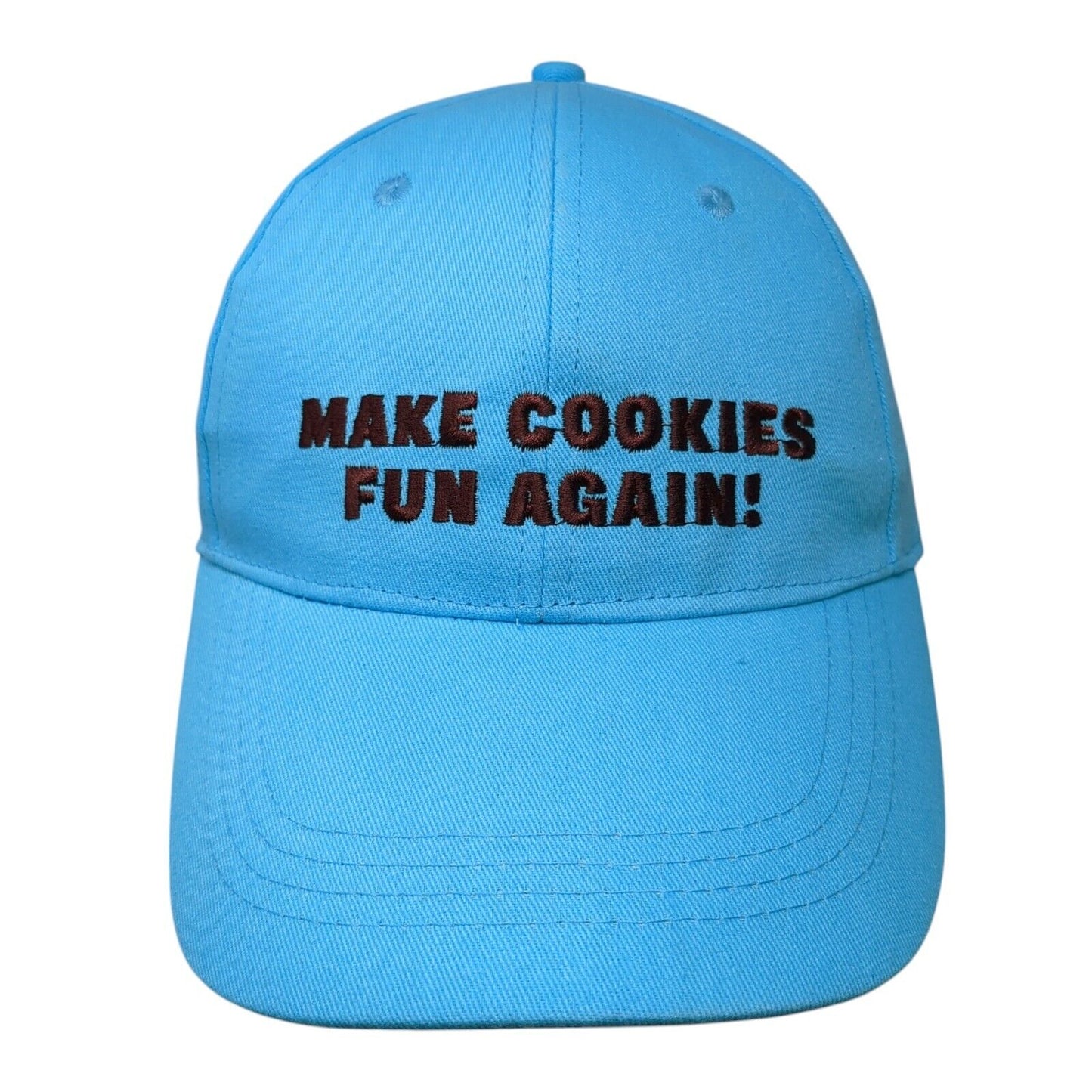 Make Cookies Fun Again Snapback Hat Blue One Size Thinsters Embroidered