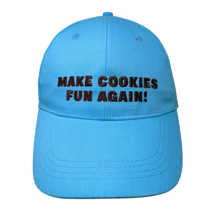 Make Cookies Fun Again Snapback Hat Blue One Size Thinsters Embroidered