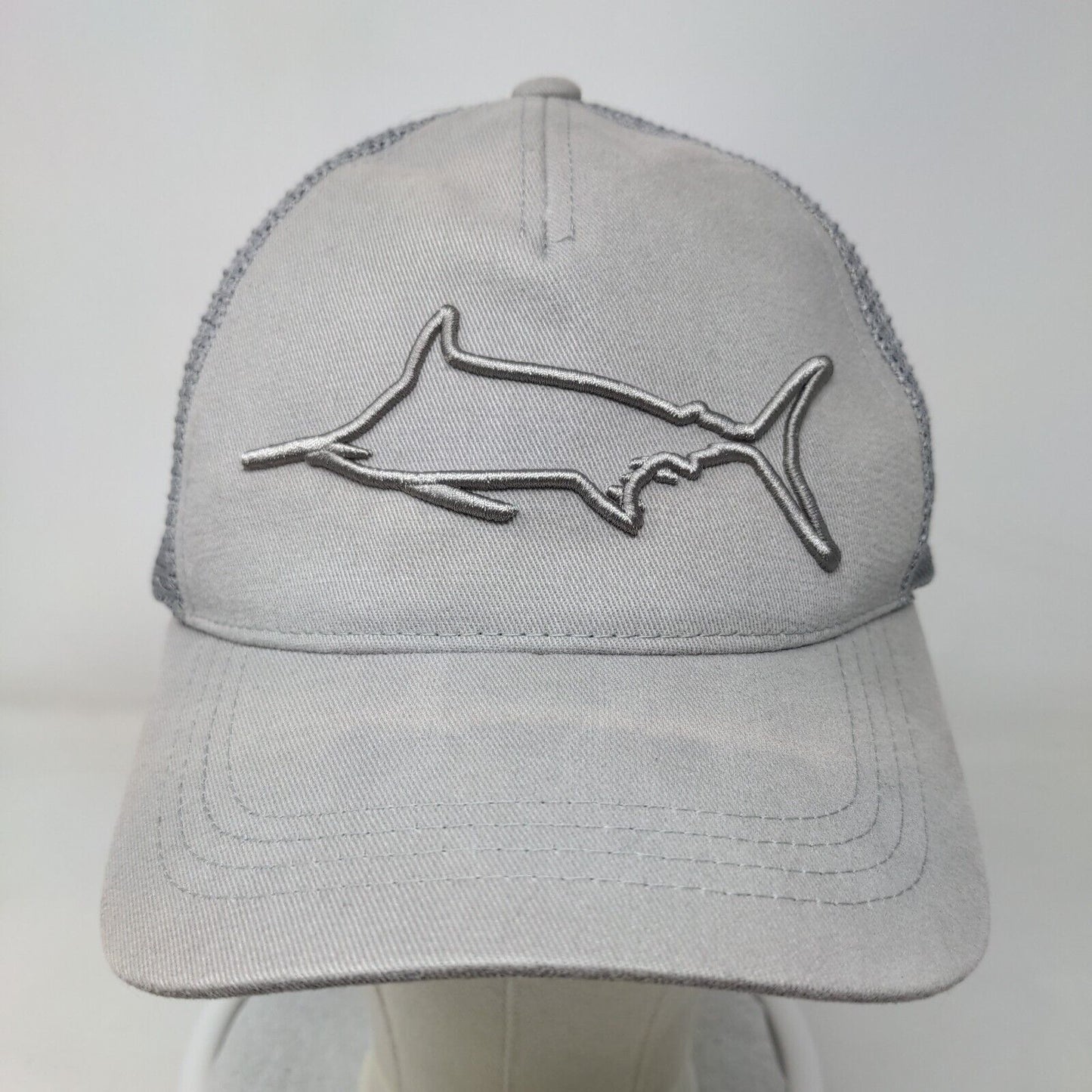 Marlin Snapback Mesh Back Trucker Hat Gray One Size Costa Del Mar 5 Panel