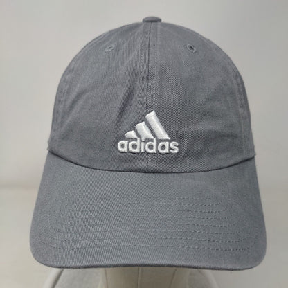 Adidas Slideback Hat Gray One Size Adjustable Embroidered Aero Ready 6 Panel