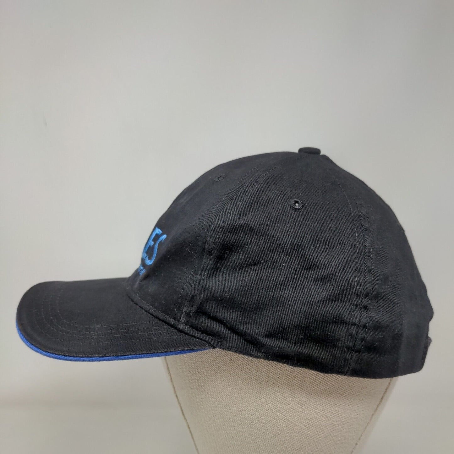 AES Somerset Slideback Hat Black OSFA Embroidered Logo Adjustable