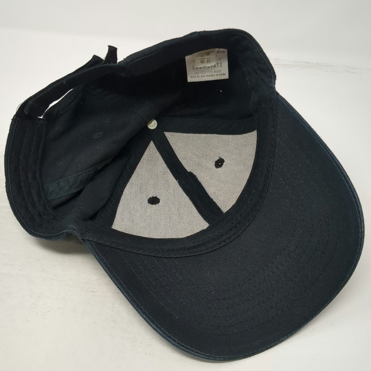 Loomstate Baseball Cap Black One Size Chipotle Logo Organic Cotton Strapback Hat