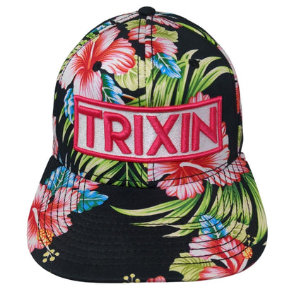 Trixin Snapback Hat Multicolor One Size Adjustable Embroidered Floral Print Otto