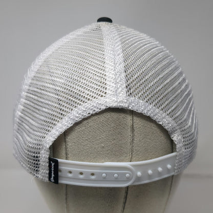 Imperial Trucker Hat Black One Size AJGA White Mesh Rope Snapback Golf