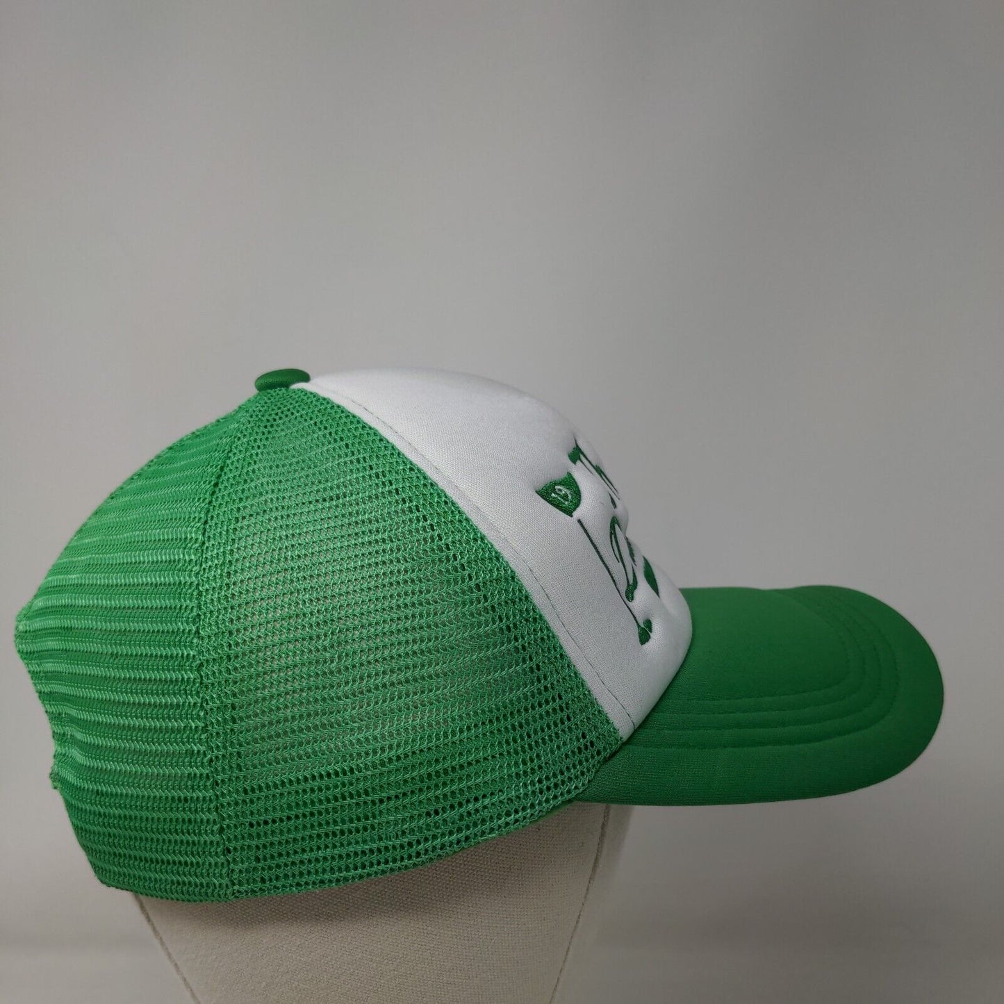 The Dubuissons Snapback Trucker Hat Green One Size Embroidered Mesh Back 5 Panel