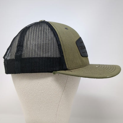 Cedar Creek Capital Trucker Hat Green One Size Mesh Back Snapback Leather Patch
