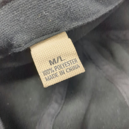 Duluth Trading Co Baseball Cap Black M/L Fleece Slideback Logo Hat