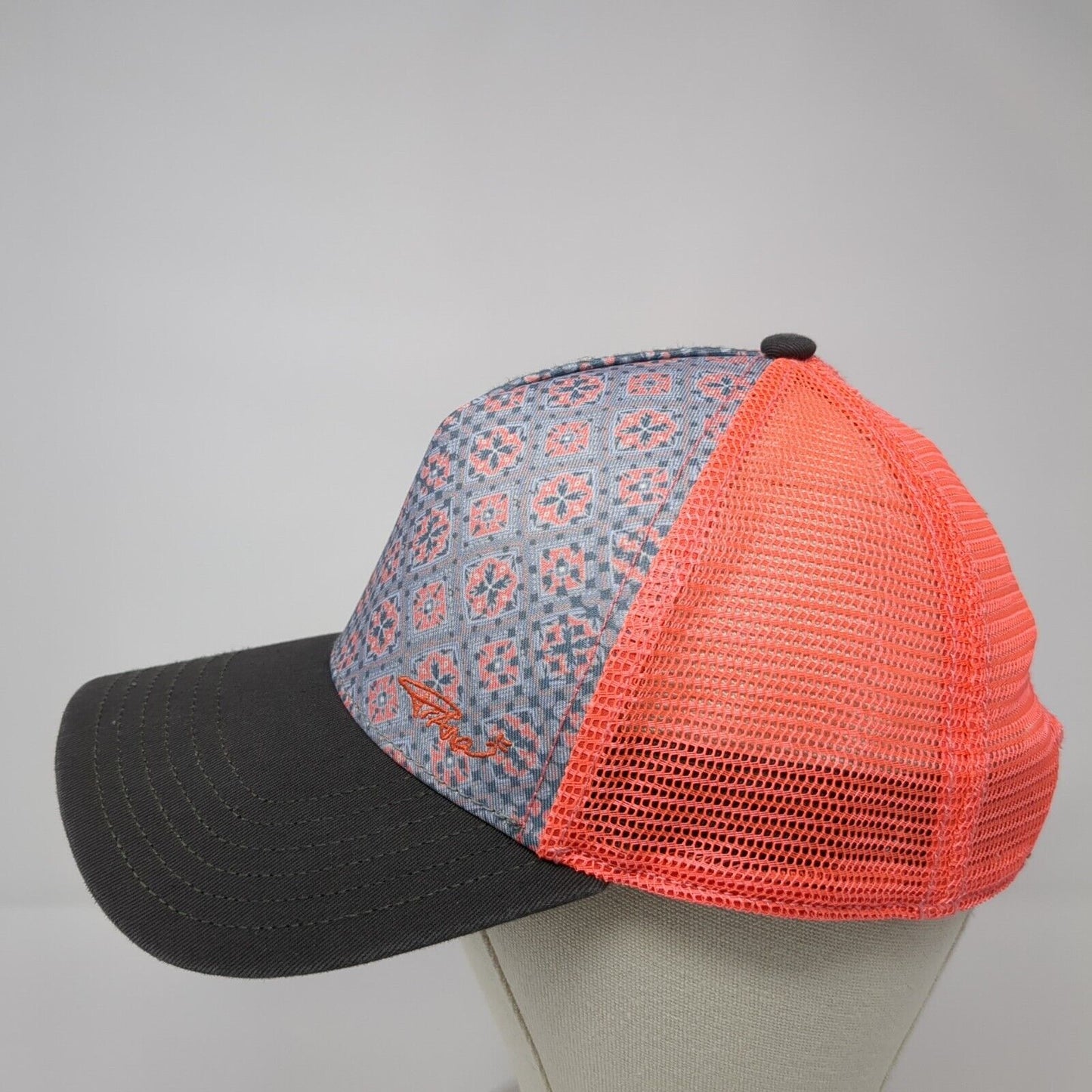 prAna Snapback Mesh Back Trucker Hat Multi One Size Geometric Adjustable