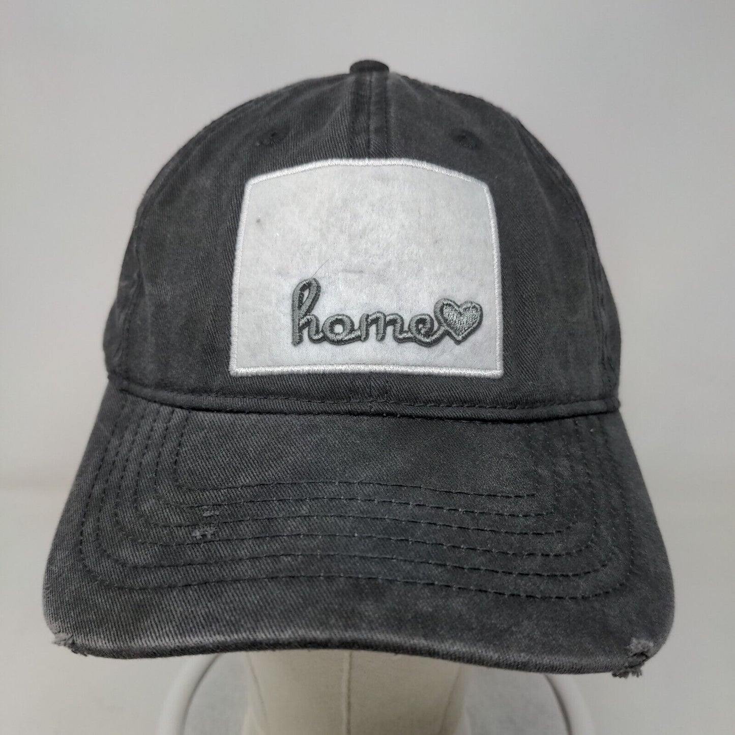 Home Free Rome Slideback Hat Gray OSFM Embroidered Adjustable Vented Holes