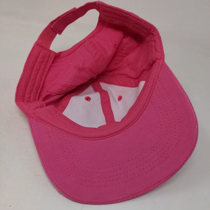 Unbranded Strapback Hat Pink One Size Adjustable Vented Holes 6 Panel Blank