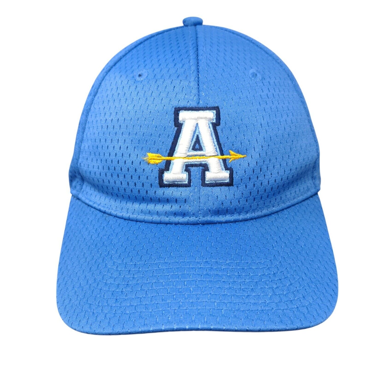 Letter A Arrow Fitted Hat Blue M-XL Embroidered Solid Pacific Headwear