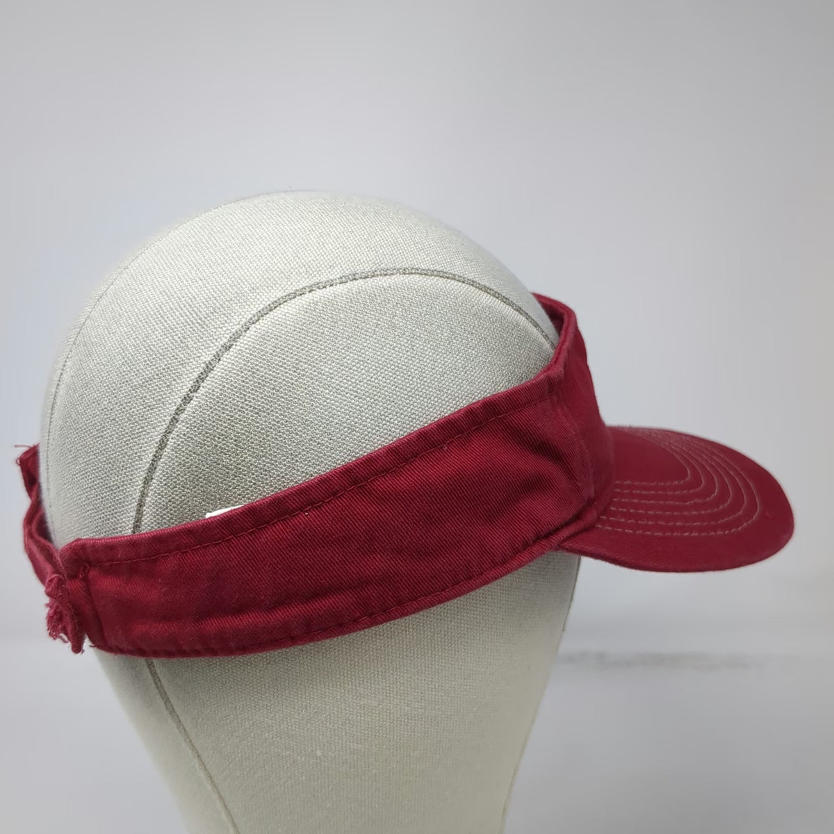 Adams Wendy's Dave Thomas Foundation Red Visor Hat One Size Cotton Strapback