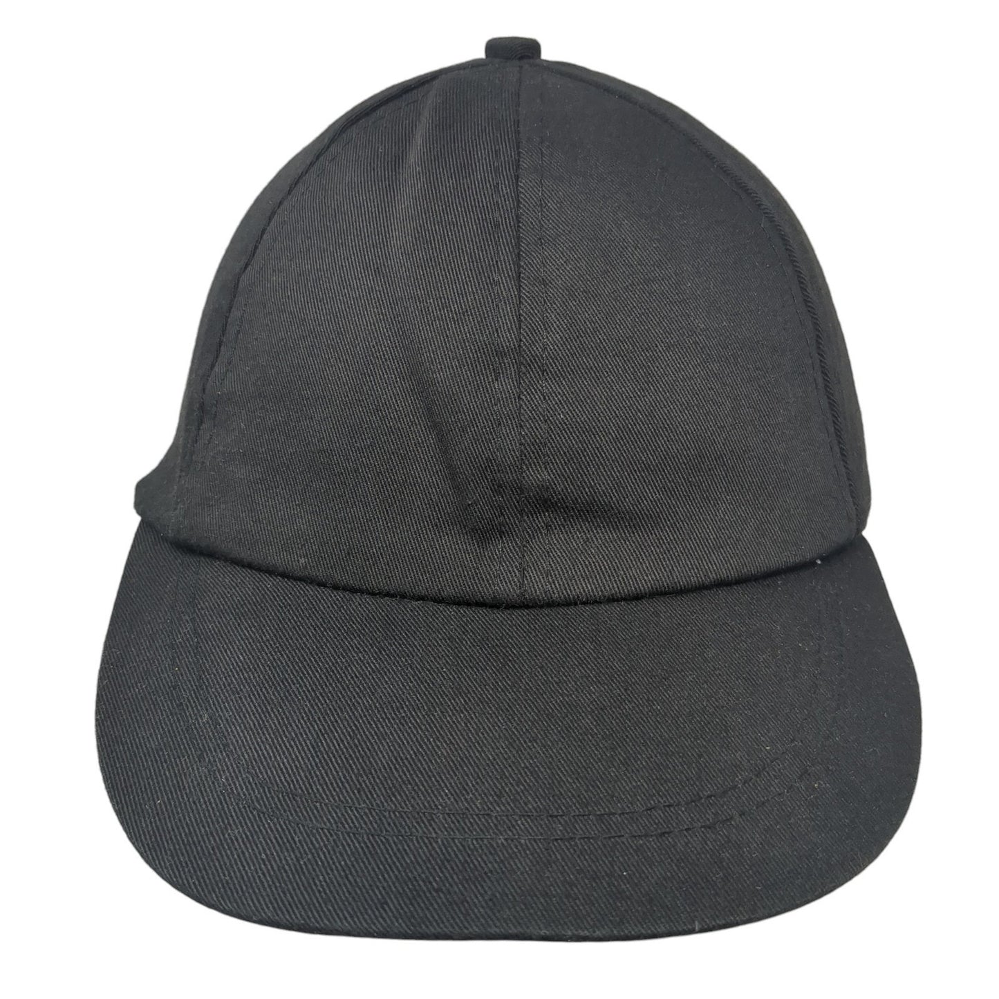 Unbranded Strapback Baseball Cap Black One Size Adjustable 6 Panel Blank