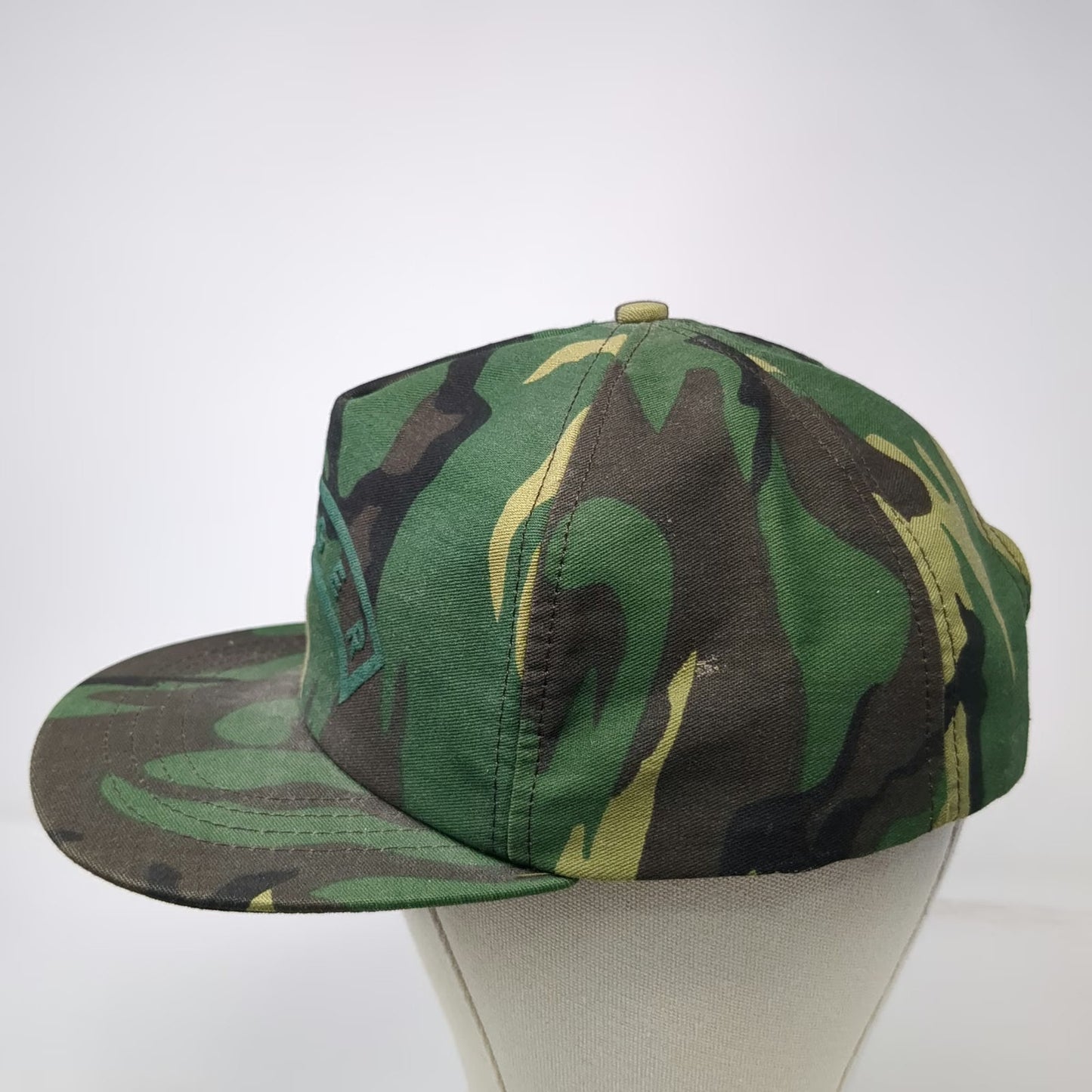 RC Trucker Green OS Ranger Camo Hat Snapback Made in USA Army Military Vintage