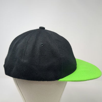 Six Flags Baseball Cap Black Green One Size Sugar Skull Day of the Dead Hat