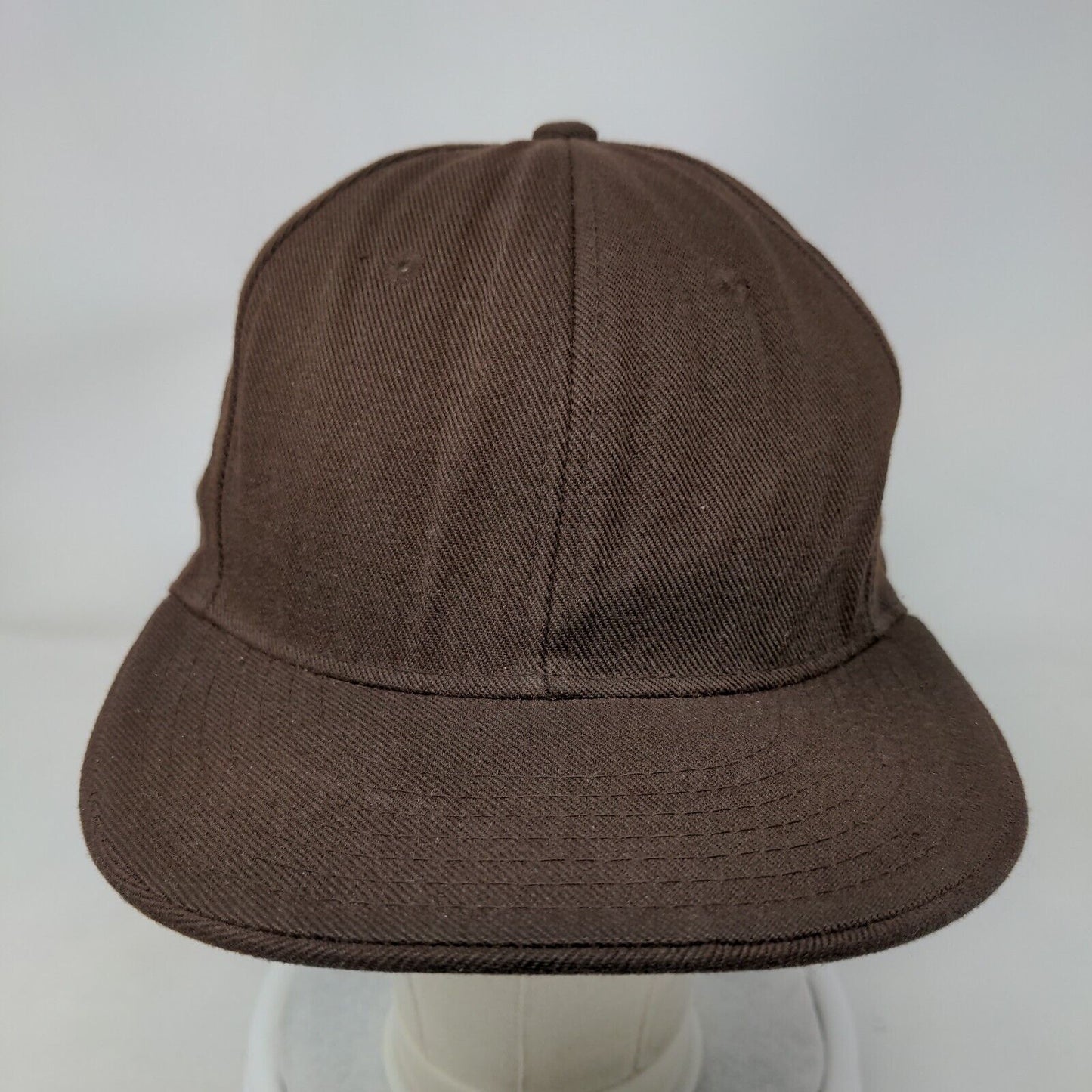 Hatco Fitted Hat Brown 7 1/4 Premium Original Fit 6 Panel Solid Blank