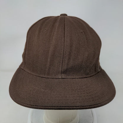 Hatco Fitted Hat Brown 7 1/4 Premium Original Fit 6 Panel Solid Blank