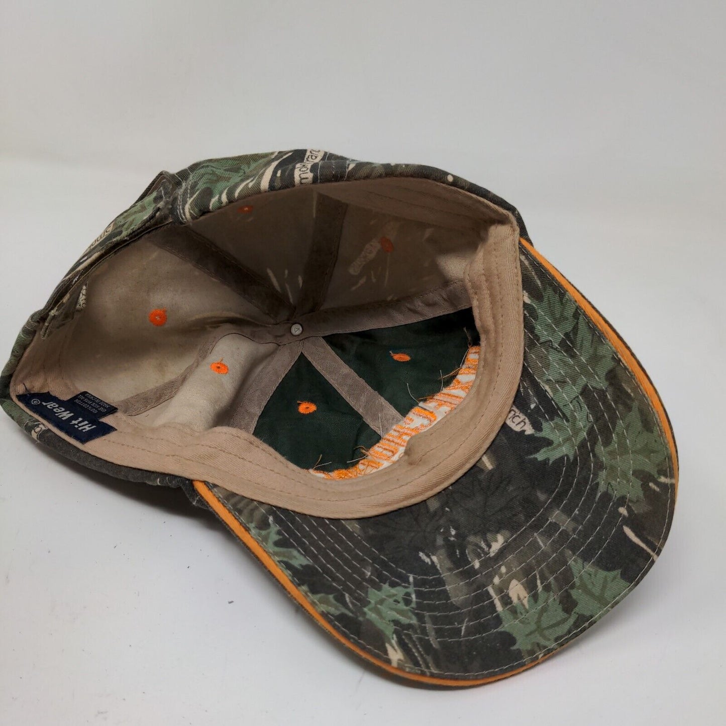 Hit Wear Men's Strapback Camo Hat Green OSFA Embroidered Dixie Chopper Logo