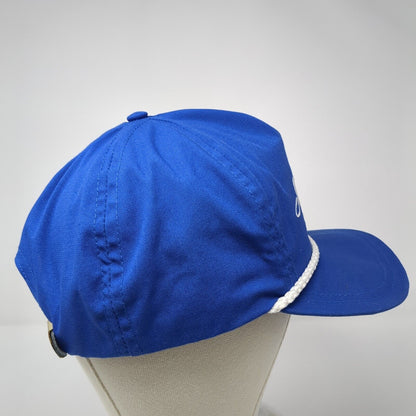 Medley Sports Slideback Hat Blue One Size Adjustable Embroidered 6 Panel Rope
