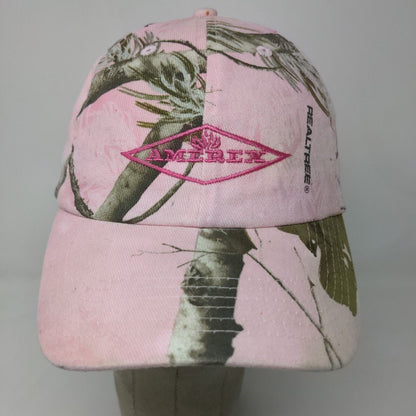 Kati Women's Strapback Hat Pink Camo Size OSFA Embroidered Amerex Logo