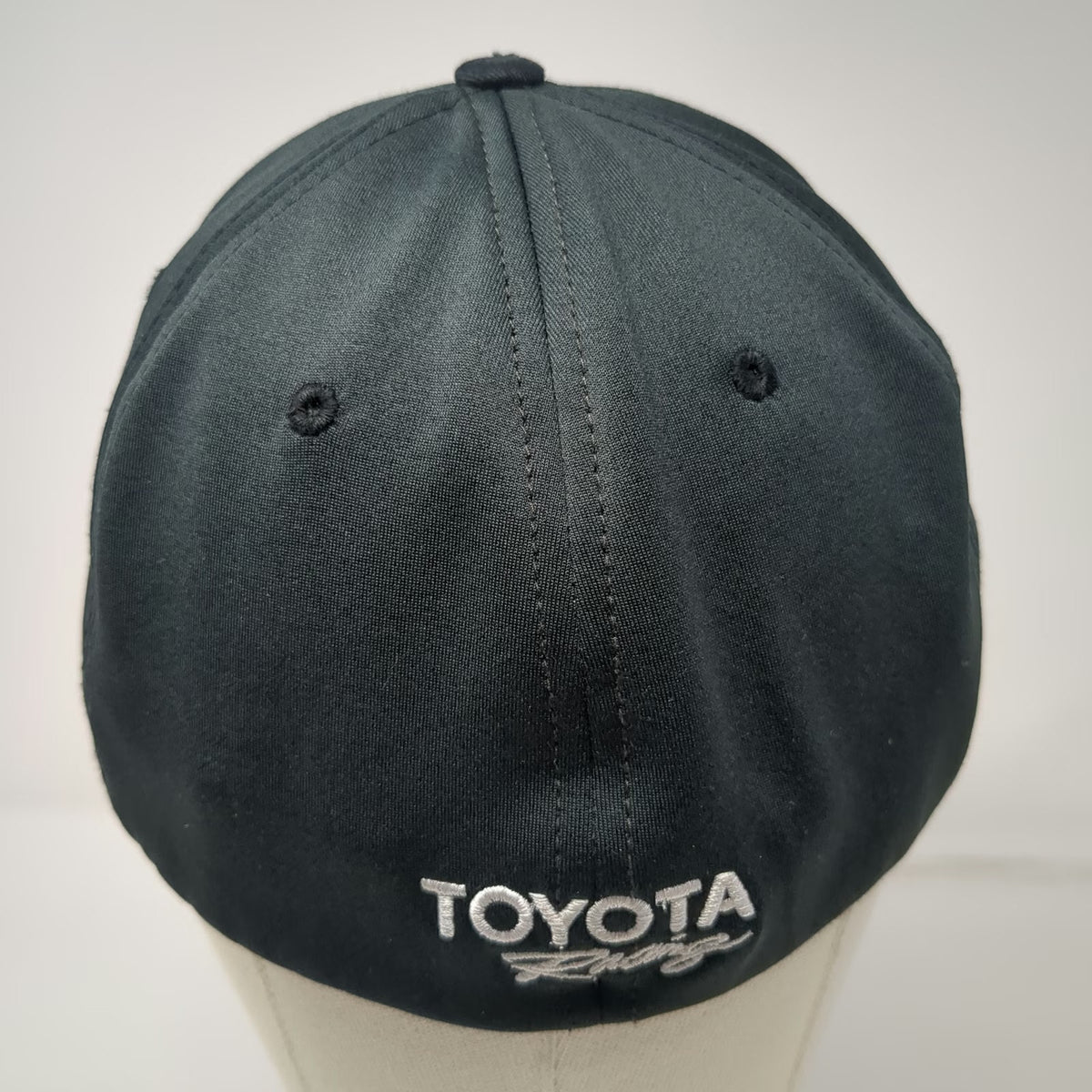 Toyota Baseball Cap Gray One Size Fitted Racing Logo Heathered Curved Brim Hat