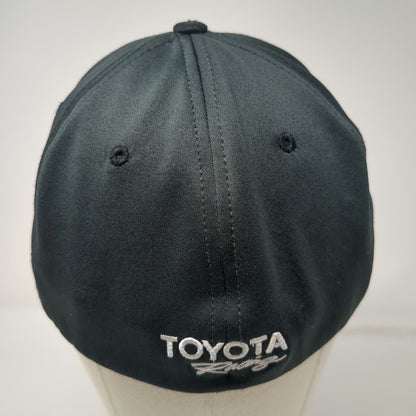 Toyota Baseball Cap Gray One Size Fitted Racing Logo Heathered Curved Brim Hat