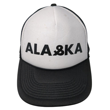 Alaska Snapback Mesh Back Rope Trucker Hat Black One Size Otto