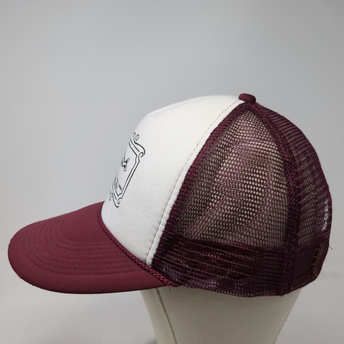 Otto Trucker Hat Red One Size Boise Idaho Hillfolk Noir Fish Graphic Snapback