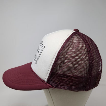 Otto Trucker Hat Red One Size Boise Idaho Hillfolk Noir Fish Graphic Snapback