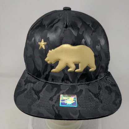 California Golden Bears Snapback Hat Black Camouflage One Size Ace Cap Inc.