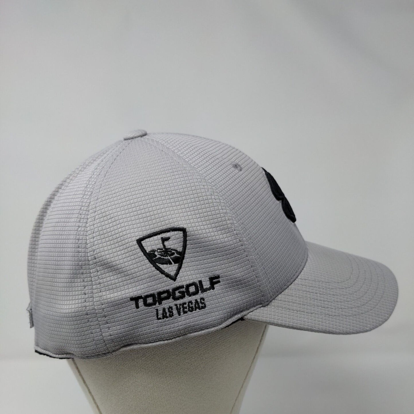 Live Lucky Top Golf Las Vegas Fitted Hat Gray L/XL Memory Fit Black Clover