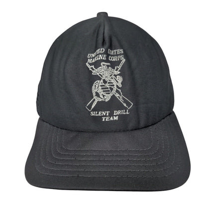 United States Marine Corps Silent Drill Team Snapback Trucker Hat Black OSFA