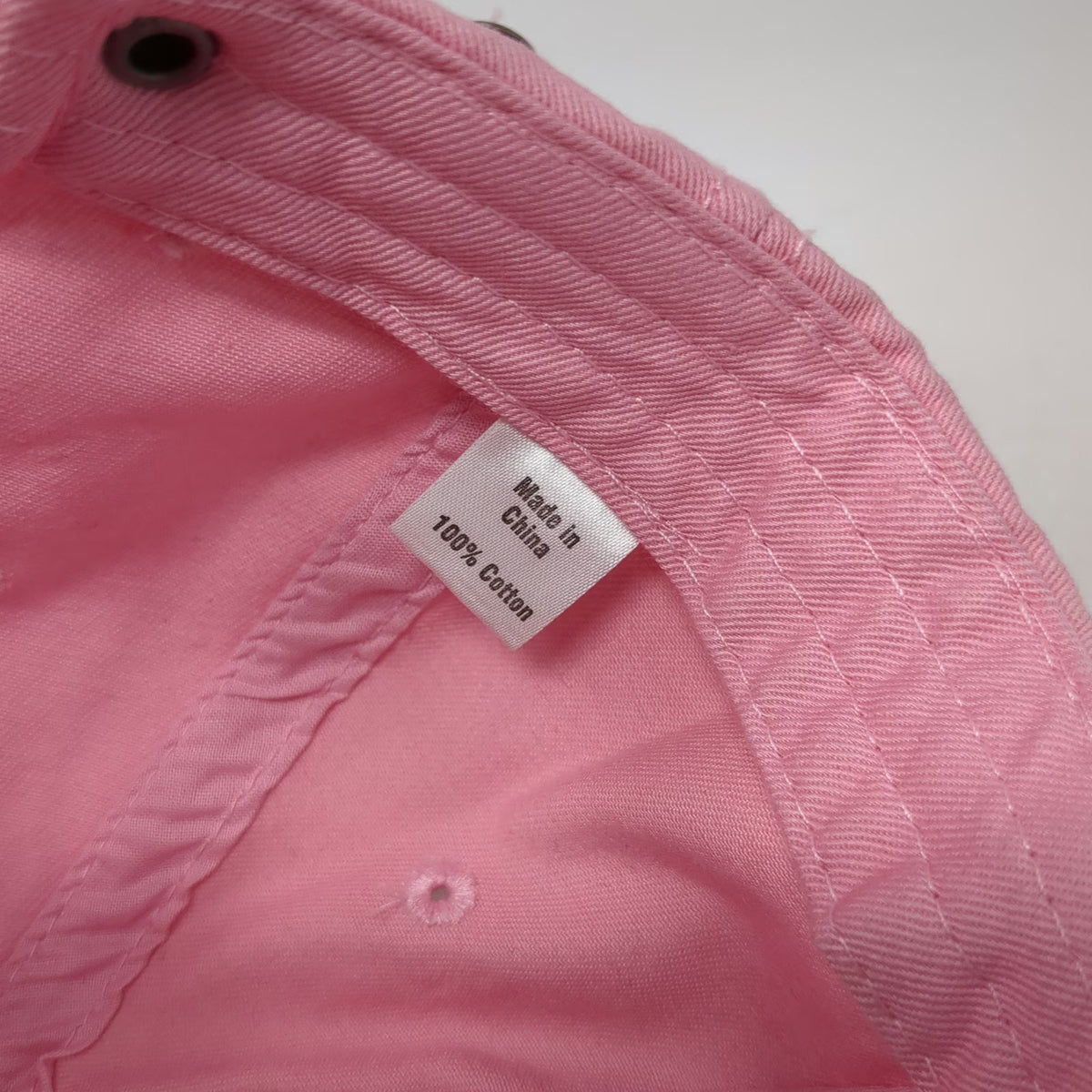Caterpillar Baseball Cap Pink One Size Cursive Logo Adjustable Slideback Hat