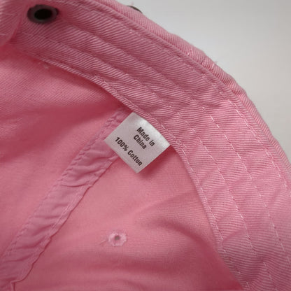 Caterpillar Baseball Cap Pink One Size Cursive Logo Adjustable Slideback Hat