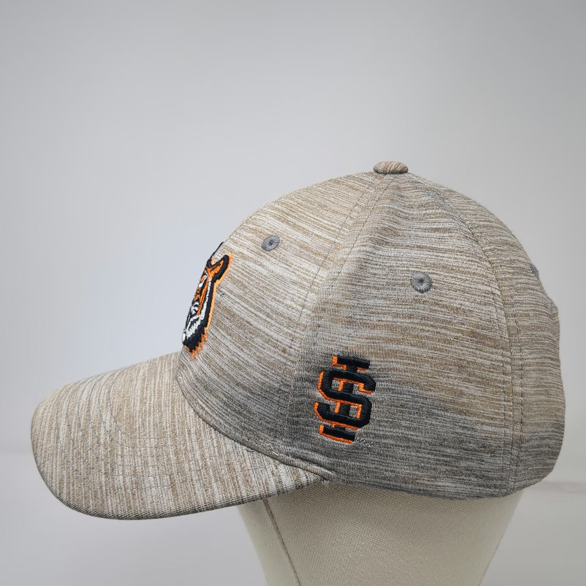 Idaho State Bengals NCAA Captivating Headwear Strapback Gray Orange OSFM Hat