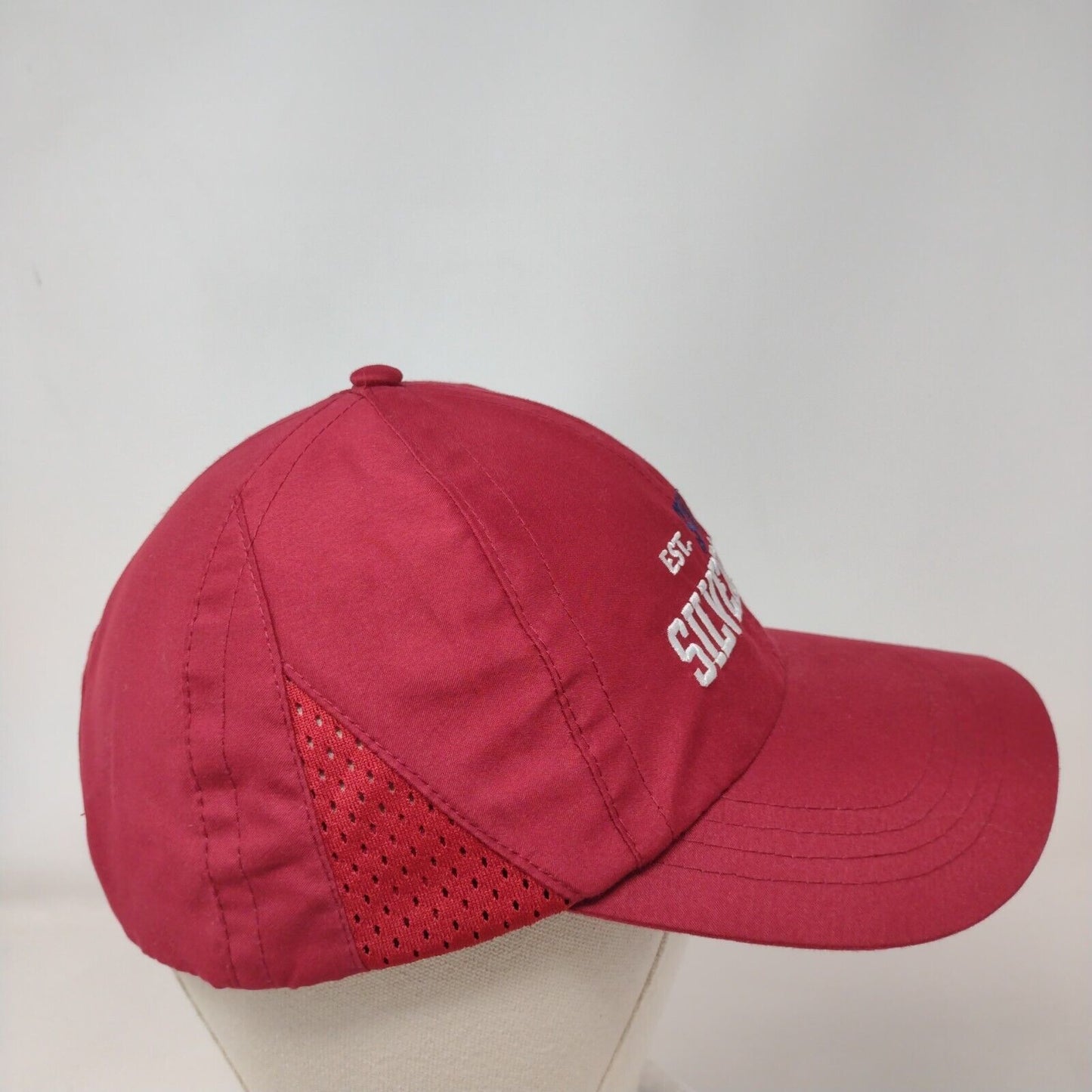 Silverwood Est. 1988 Strapback Hat Red OSFM Adjustable Embroidered Breathable