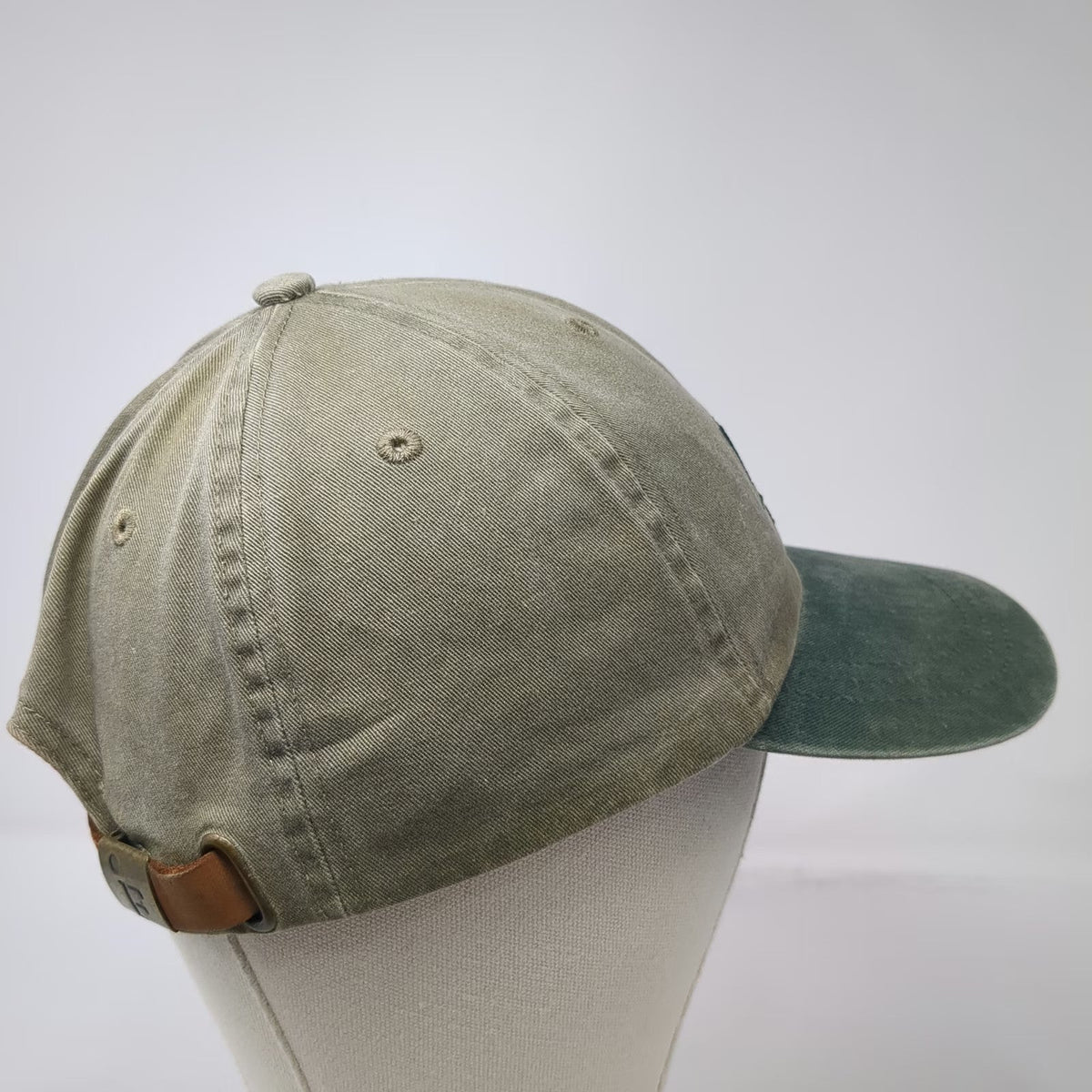 Fahrenheit Baseball Cap Gray Green One Size Schooner Olad Camden Maine Sailboat