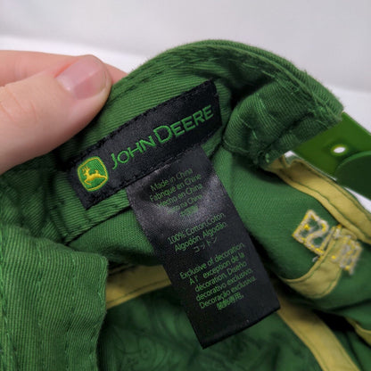 John Deere 1987 Snapback Hat Green OSFM Adjustable Embroidered Distressed Cotton