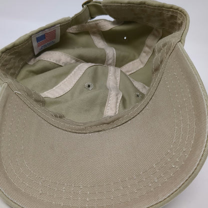 National Guard Eagle Baseball Cap Beige One Size Made in USA Slideback Hat