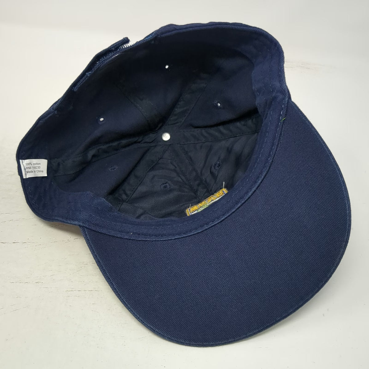 Bassmaster Baseball Cap Blue One Size Embroidered Logo American Flag Fish Hat