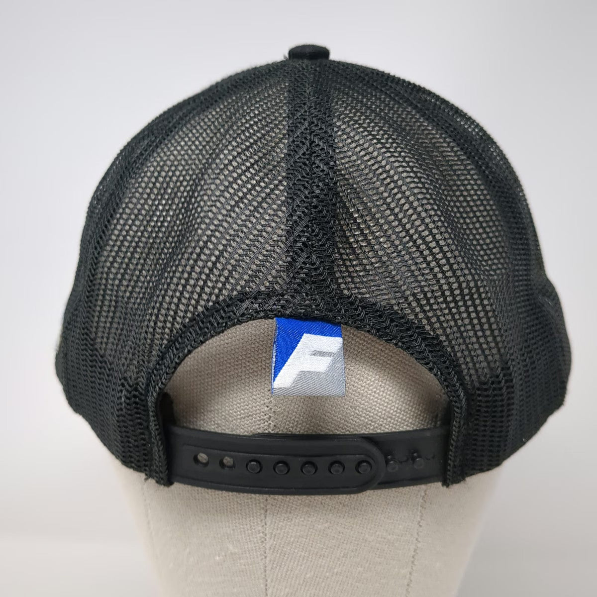 Farwest Baseball Cap Black One Size Snapback Mesh Hat Logo Pattern Patch Stitch
