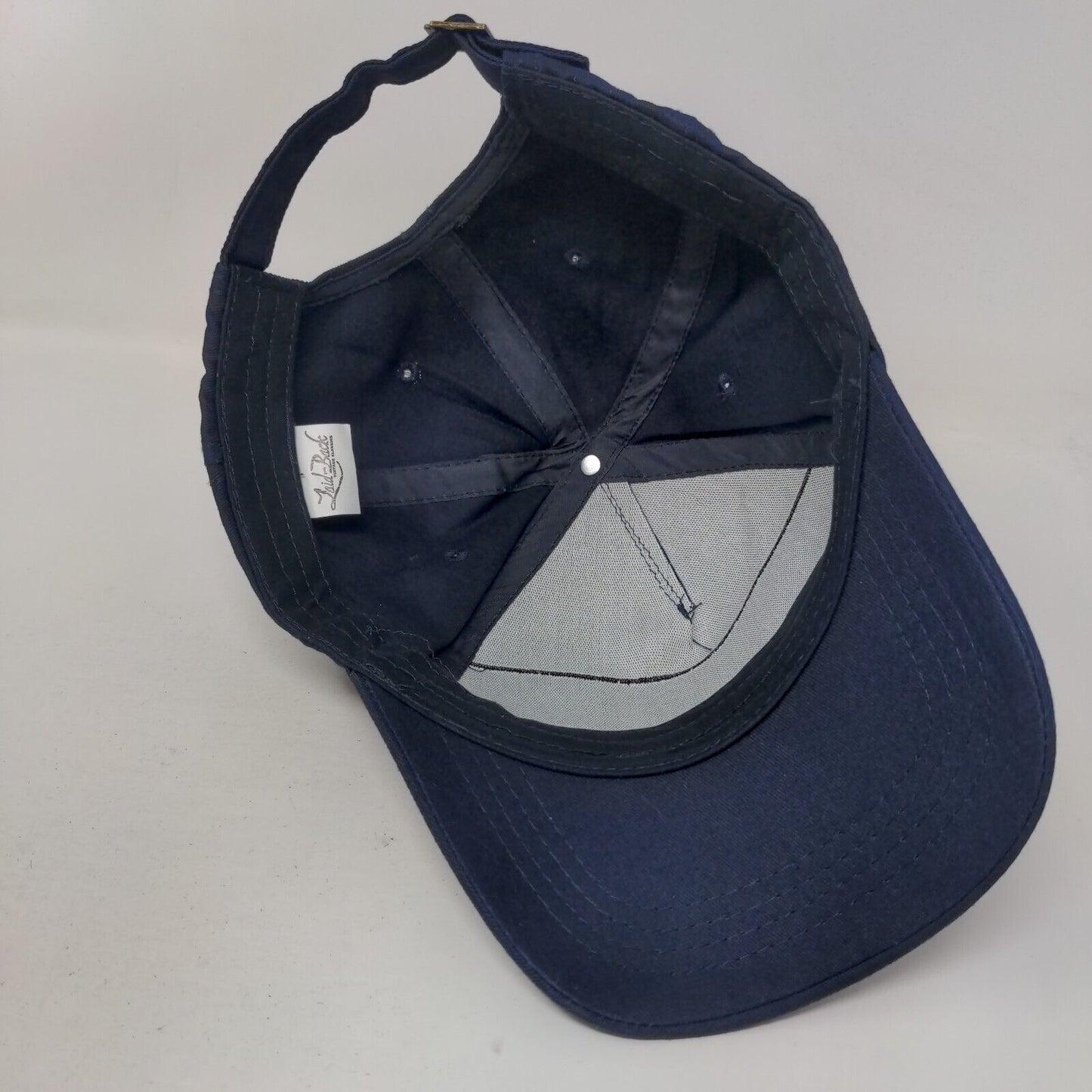 JAMAICA Slideback Hat Blue One Size Adjustable Vented Holes Laid Back Cotton