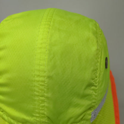 Unbranded Toggle Back Sun Hat Green One Size Neck Flap Reflective Vent Holes